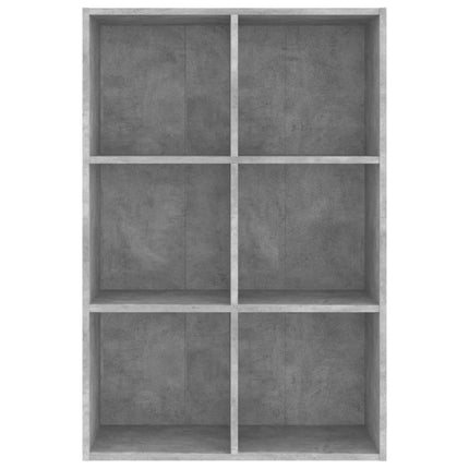 bogreol/skænk 66x30x98 cm konstrueret træ betongrå
