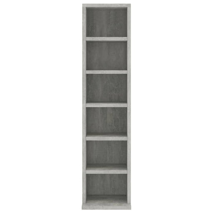 cd-reol 21x20x88 cm konstrueret træ betongrå