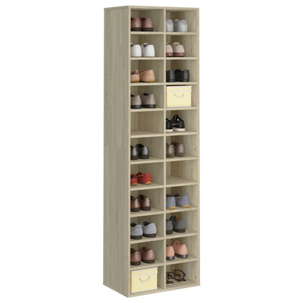 skoskab 54x34x183 cm konstrueret træ sonoma-eg