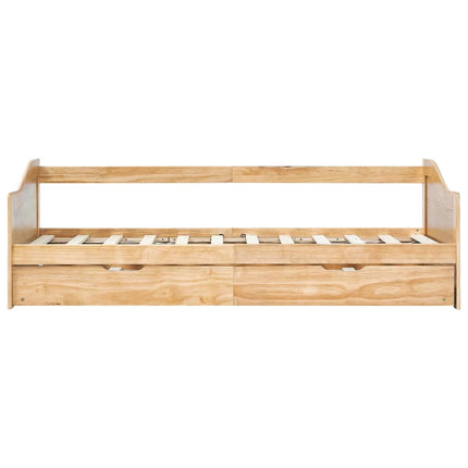 sengstel udtræksseng 90 x 200 cm fyrretræ