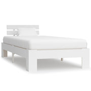 sengeramme uden madras massivt fyrretræ 90x200 cm hvid