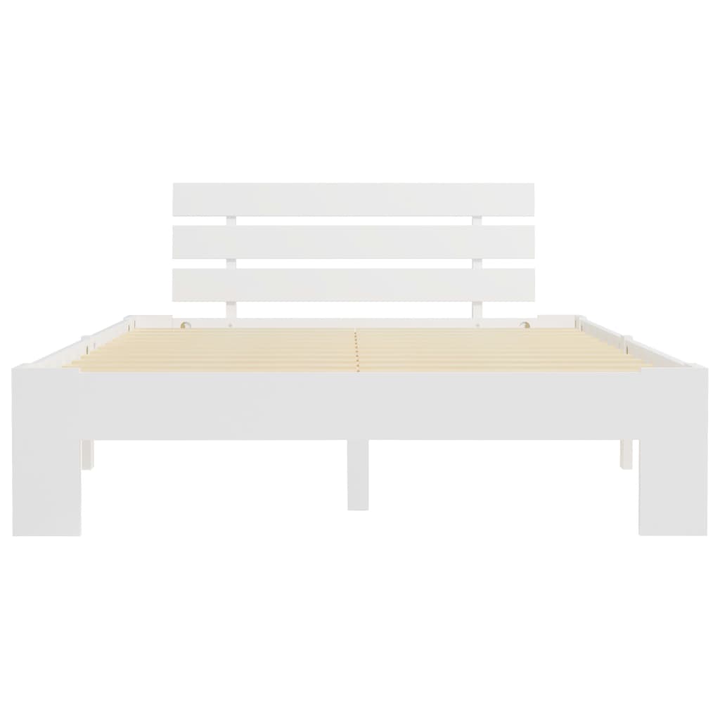 sengeramme uden madras massivt fyrretræ 120x200 cm hvid