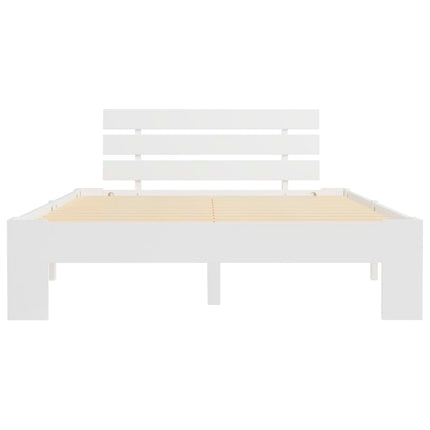 sengeramme uden madras massivt fyrretræ 120x200 cm hvid