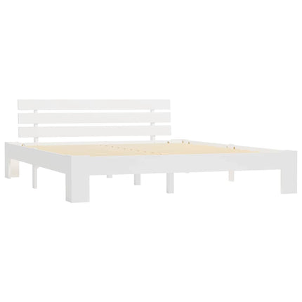 sengeramme uden madras 180x200 cm massivt fyrretræ hvid
