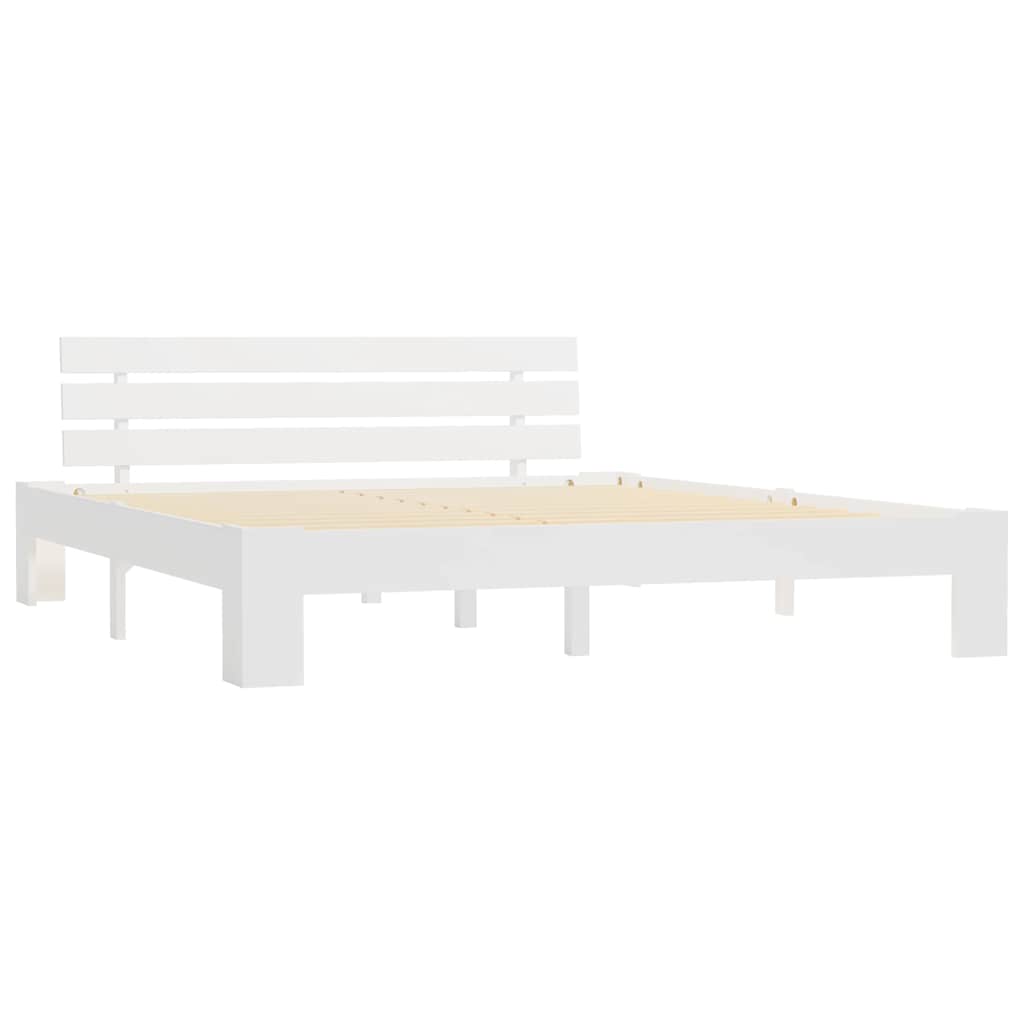 sengeramme uden madras 180x200 cm massivt fyrretræ hvid