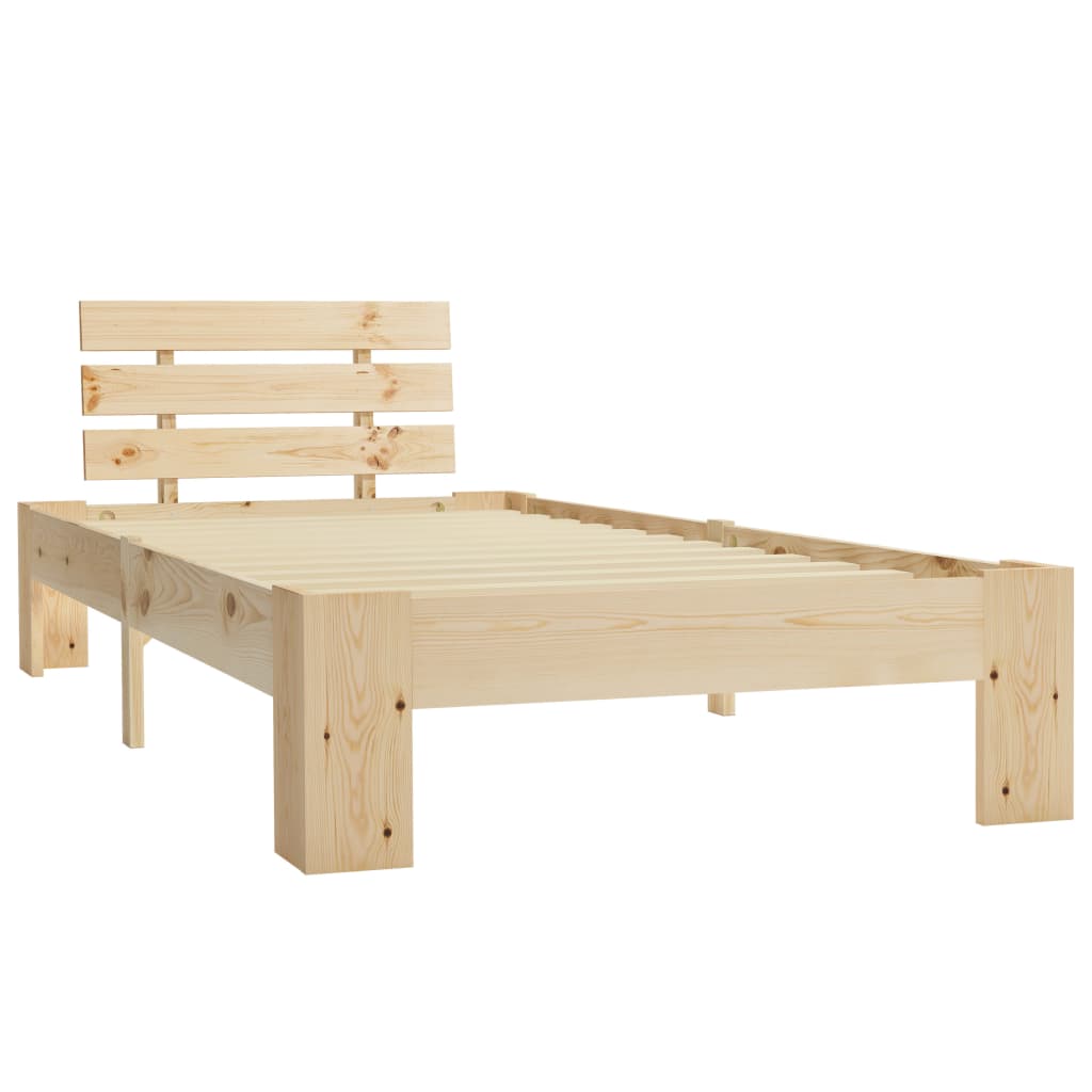 sengestel massivt fyrretræ 100 x 200 cm