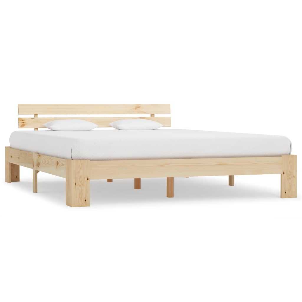 sengeramme uden madras 180x200 cm massivt fyrretræ