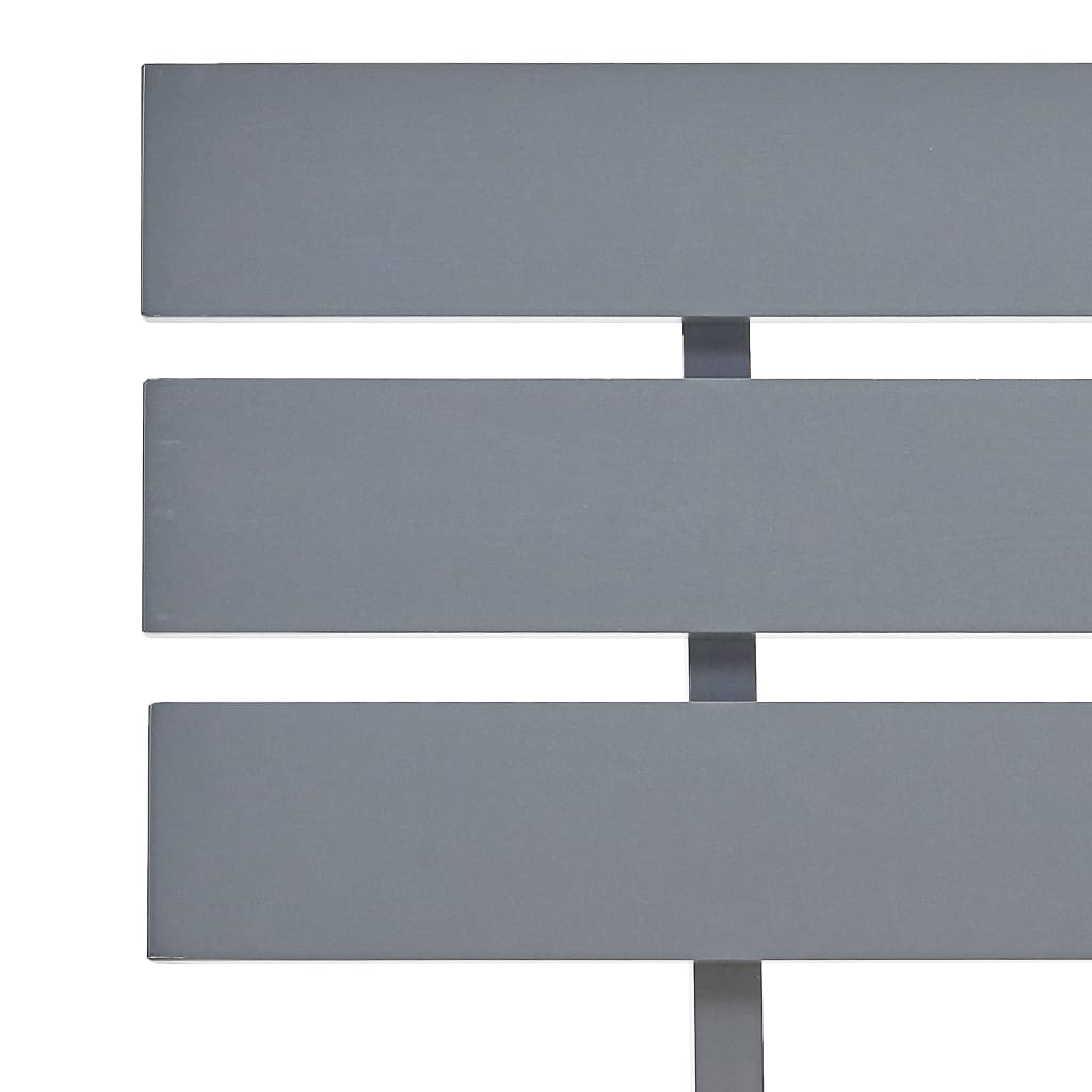 sengeramme med sengegavl 160x200 cm massivt fyrretræ grå