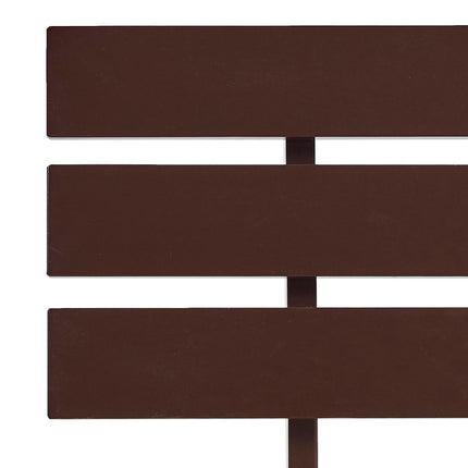 sengestel 120x200 cm massivt fyrretræ mørkebrun