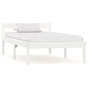 sengeramme uden madras massivt fyrretræ 90x200 cm hvid