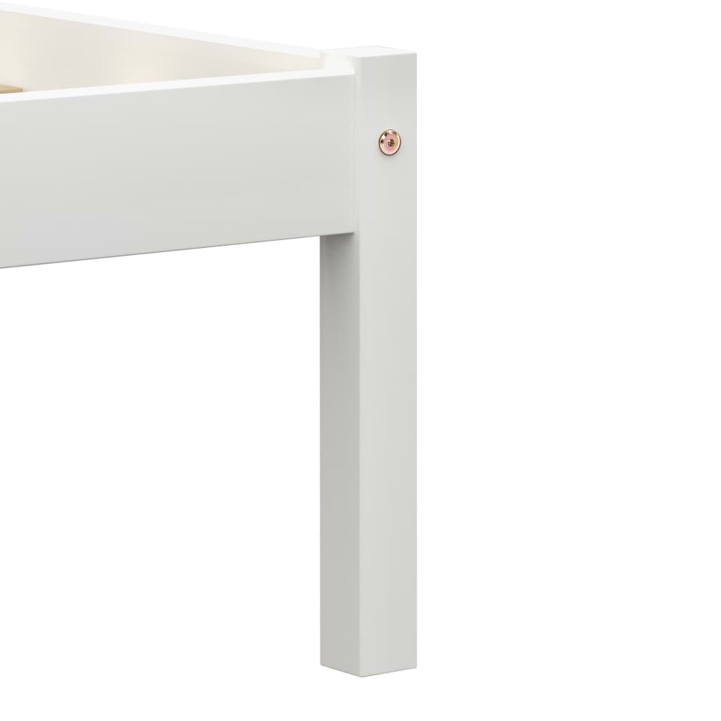 sengeramme uden madras massivt fyrretræ 90x200 cm hvid