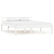 sengestel massivt fyrretræ 140 x 200 cm hvid