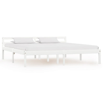 sengestel massivt fyrretræ 160 x 200 cm hvid