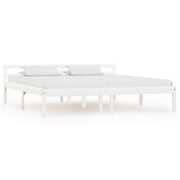 sengestel massivt fyrretræ 180 x 200 cm hvid