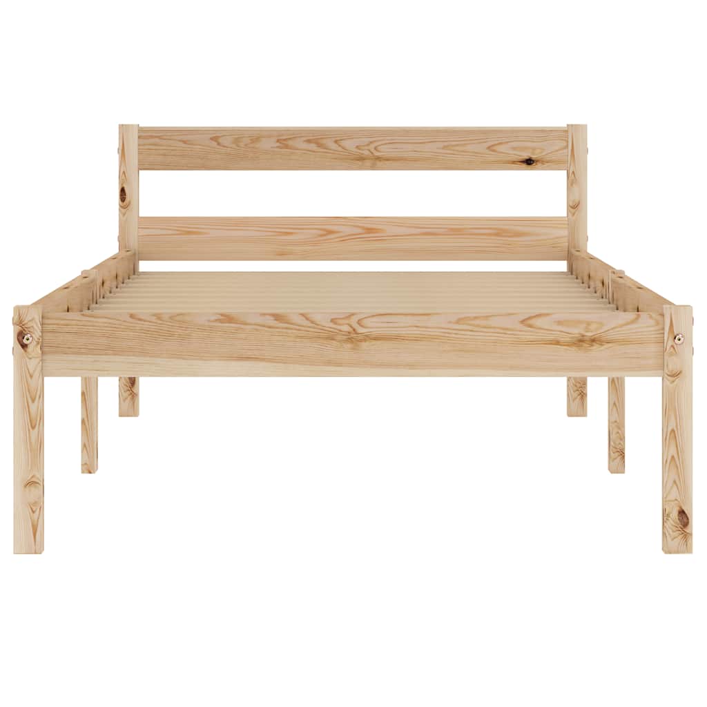 sengestel massivt fyrretræ 100 x 200 cm