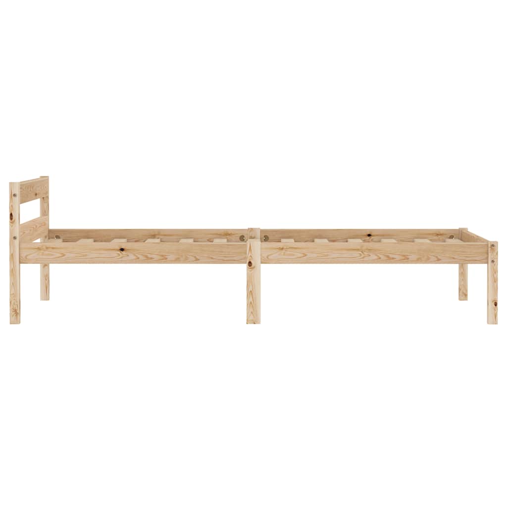 sengestel massivt fyrretræ 100 x 200 cm