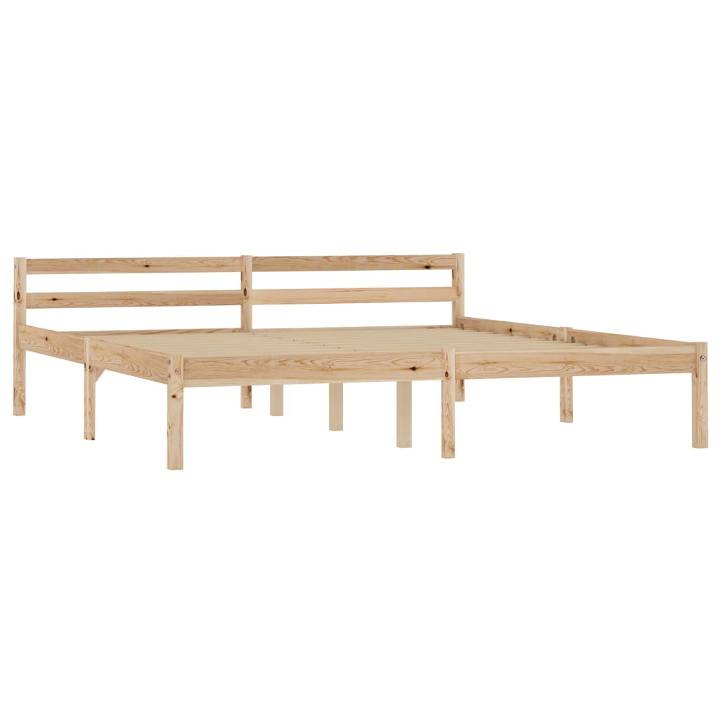 sengestel massivt fyrretræ 160 x 200 cm