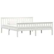 sengestel massivt fyrretræ 180 x 200 cm hvid