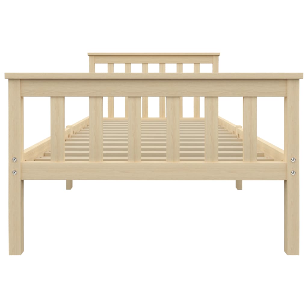 sengeramme 100x200 cm massivt fyrretræ lyst træ