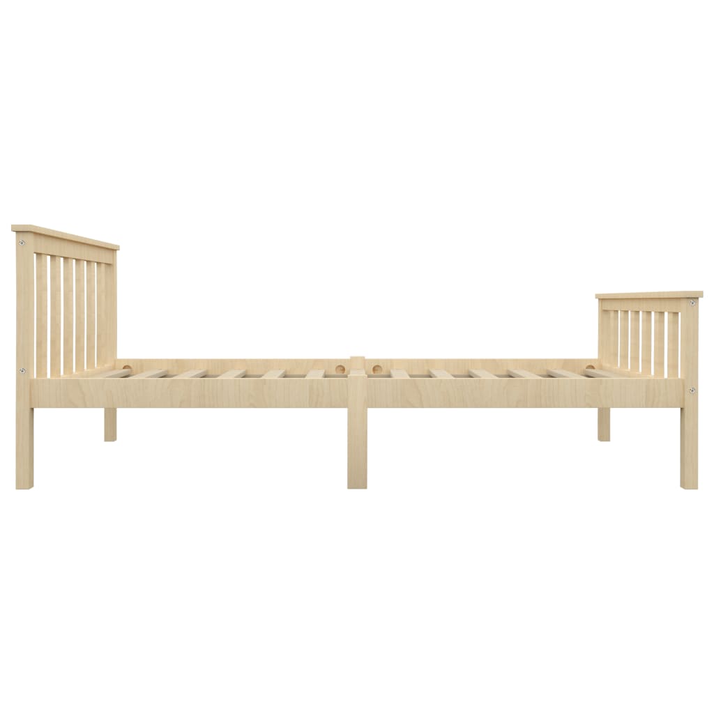 sengeramme 100x200 cm massivt fyrretræ lyst træ