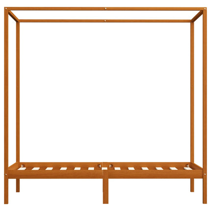 sengestel til himmelseng 100x200 cm massivt fyrretræ gyldenbrun