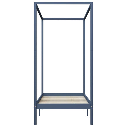 sengestel til himmelseng 90 x 200 cm massivt fyrretræ grå