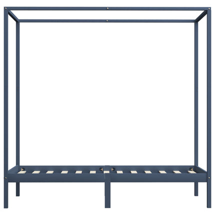 sengestel til himmelseng 90 x 200 cm massivt fyrretræ grå
