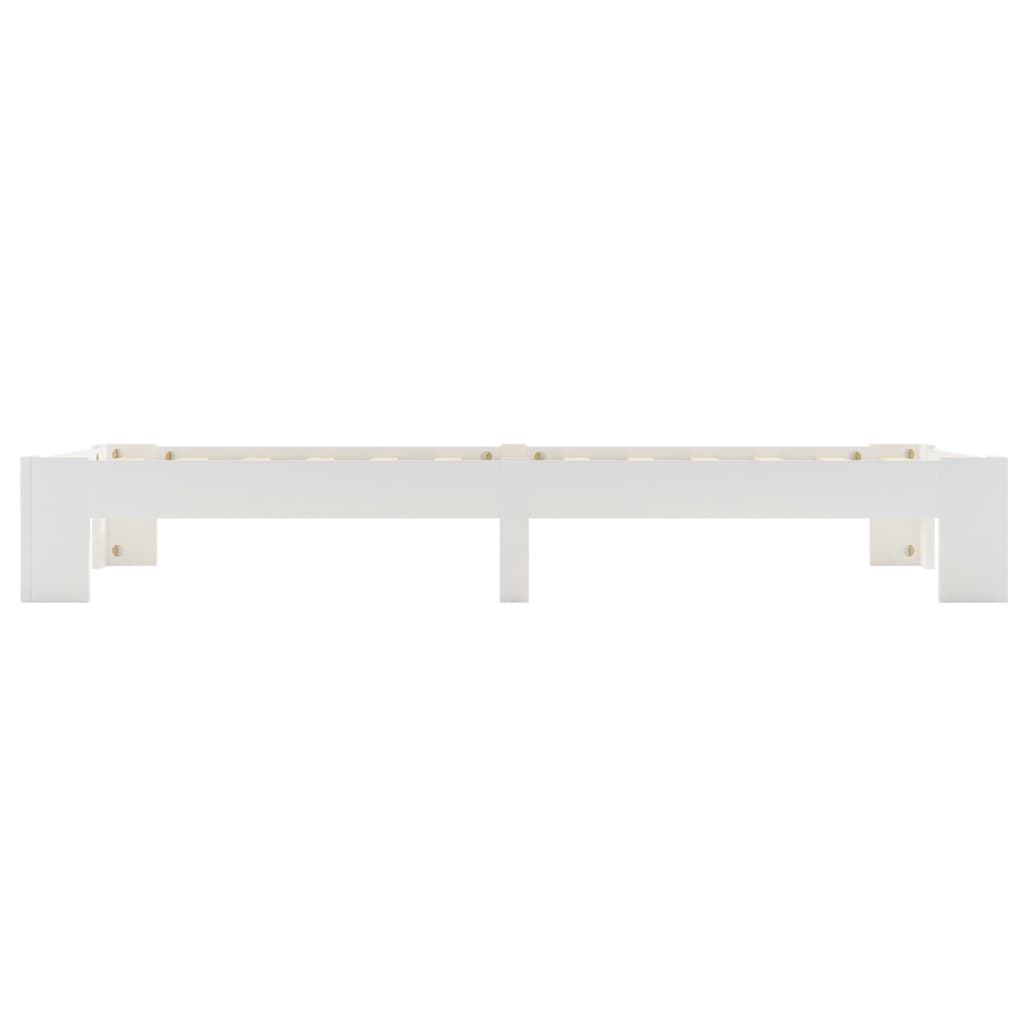 sengeramme uden madras massivt fyrretræ 90x200 cm hvid