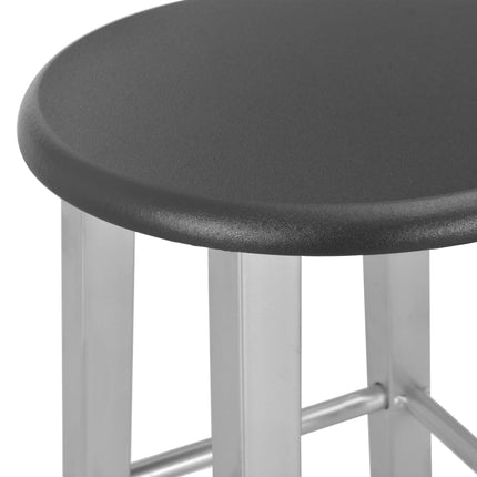 barstole 2 stk. MDF sølvfarvet