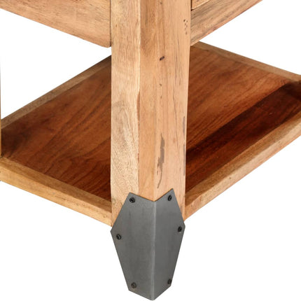 sengebord 40x30x51 massivt akacietræ