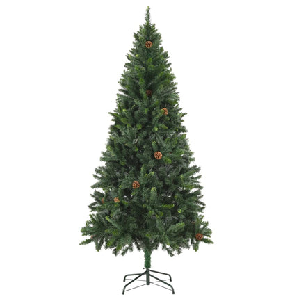 kunstigt juletræ med grankogler 180 cm grøn