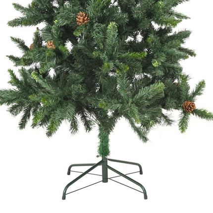 kunstigt juletræ med grankogler 180 cm grøn