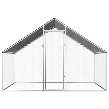 udendørs hønsebur 2,75x2x1,92 m galvaniseret stål