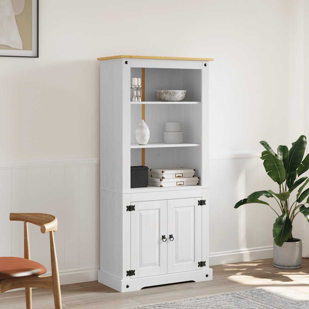 skab Corona-serien 80x40x170 cm mexicansk fyrretræ hvid