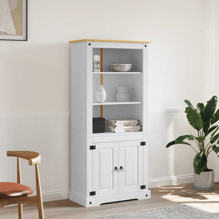 skab Corona-serien 80x40x170 cm mexicansk fyrretræ hvid