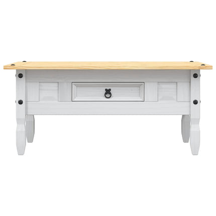 sofabord 100 x 55 x 44 cm fyrretræ Corona-serien hvid