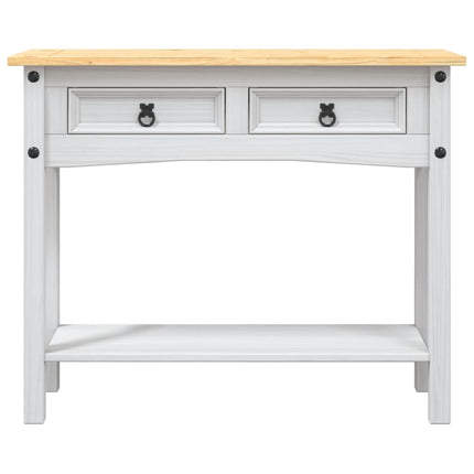 konsolbord Corona-serien 90x34,5x73 cm mexicansk fyrretræ hvid