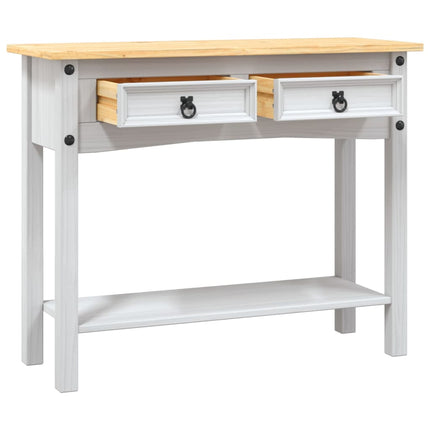 konsolbord Corona-serien 90x34,5x73 cm mexicansk fyrretræ hvid