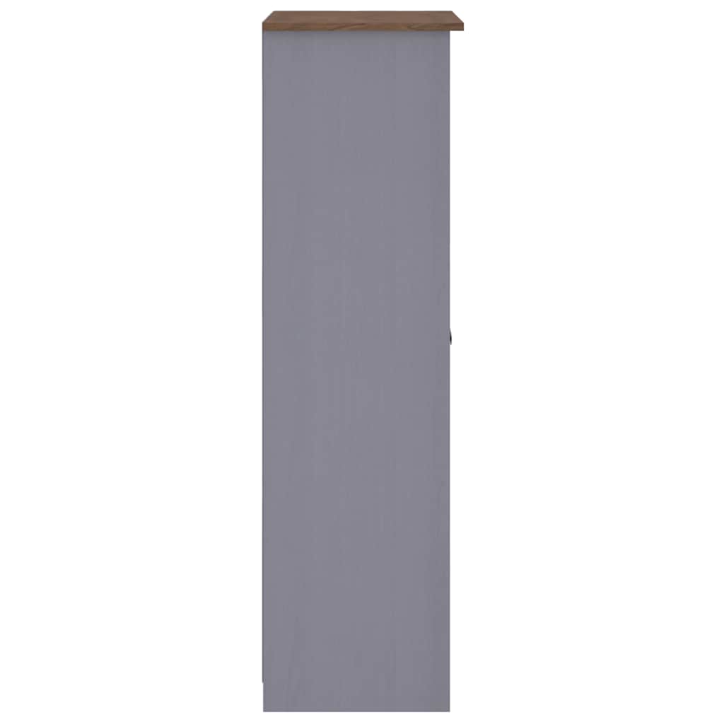 klædeskab Panama-serien 80x50x171,5 cm massivt fyrretræ grå