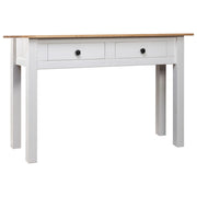 konsolbord Panama-serien 110x40x72 cm massivt fyrretræ hvid