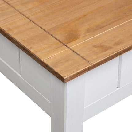 sofabord 100x60x43,5 cm massivt fyrretræ Panama hvid