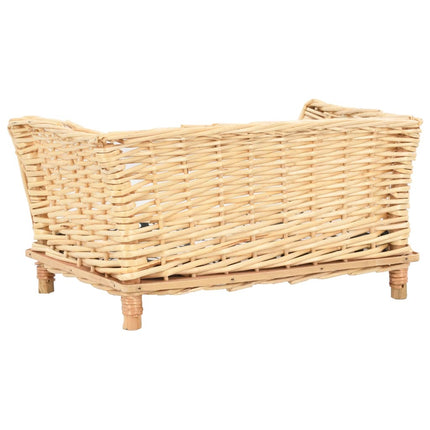 hundekurv med hynde  50x33x30 cm naturlig pil
