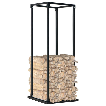brændestativ med bund 37 x 37 x 113 cm sort stål