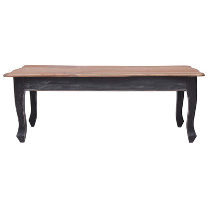 sofabord 120 x 60 x 45 cm massivt mahognitræ sort
