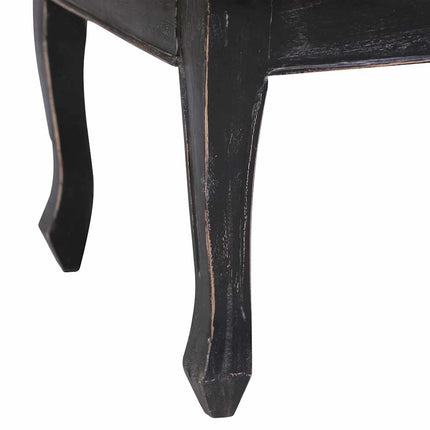 sofabord 120 x 60 x 45 cm massivt mahognitræ sort