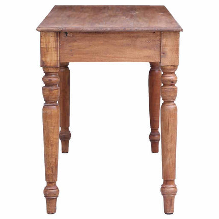 skrivebord med skuffer 117x57x75 cm massivt mahognitræ