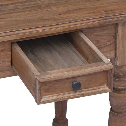 skrivebord med skuffer 117x57x75 cm massivt mahognitræ