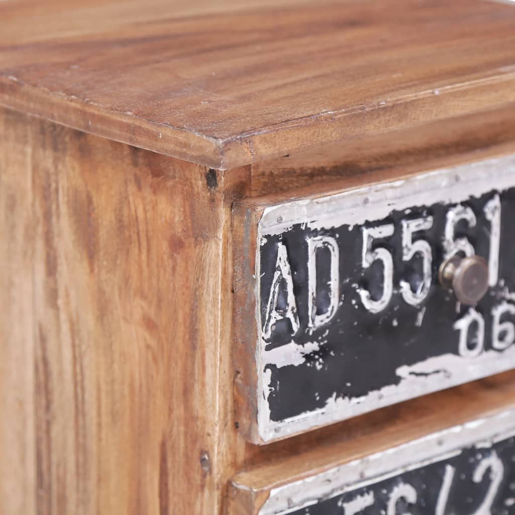 sengebord 30x30x51 cm massivt mahognitræ