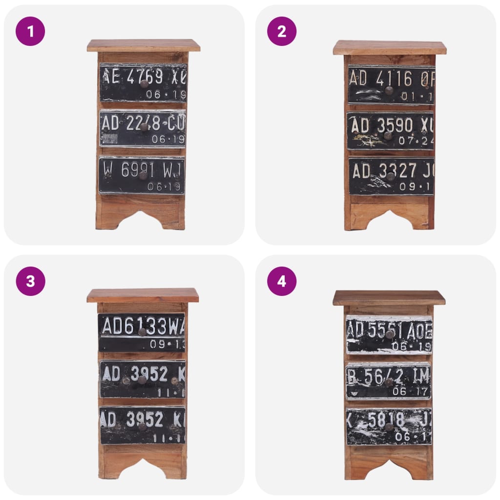 sengebord 30x30x51 cm massivt mahognitræ