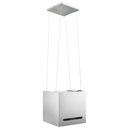 hængende ø-emhætte med touchsensor LCD 37 cm rustfrit stål